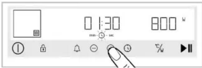 0:30 min - 1 sec 800 W %W