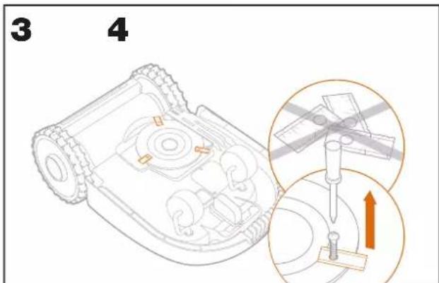 WORX Landroid S300 WR130E - Remplacer les lames - 2