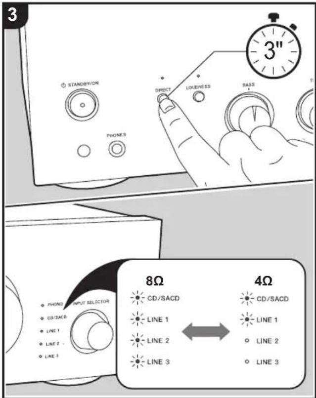 PIONEER A-10EB - Ajustes de la impedancia de los altavoces - 3