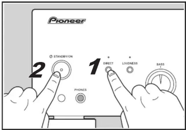 PIONEER A-10EB - ■ Resetting the unit (this resets the unit settings to the default) - 1