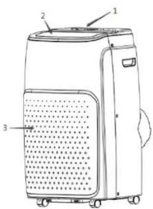 SUNTEC Coolfixx 14000 BTU App - Componentes del climatizador local móvil - 1