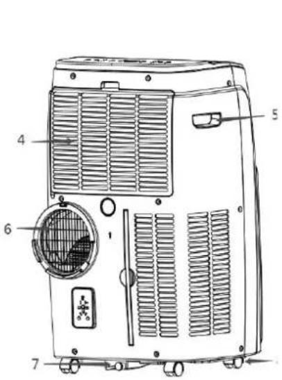 SUNTEC Coolfixx 14000 BTU App - Parties du climatiseur mobile local - 2