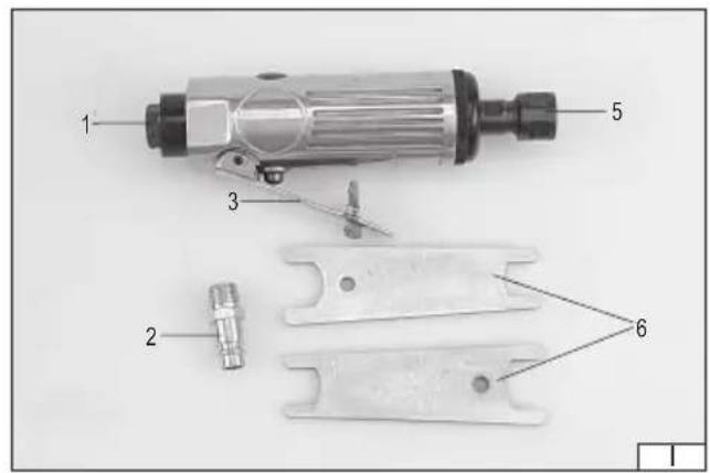 Labeled diagram of a mechanical device with numbered parts for identification
