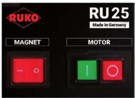 RUKO RU25 - Включение и выключение станка - 1
