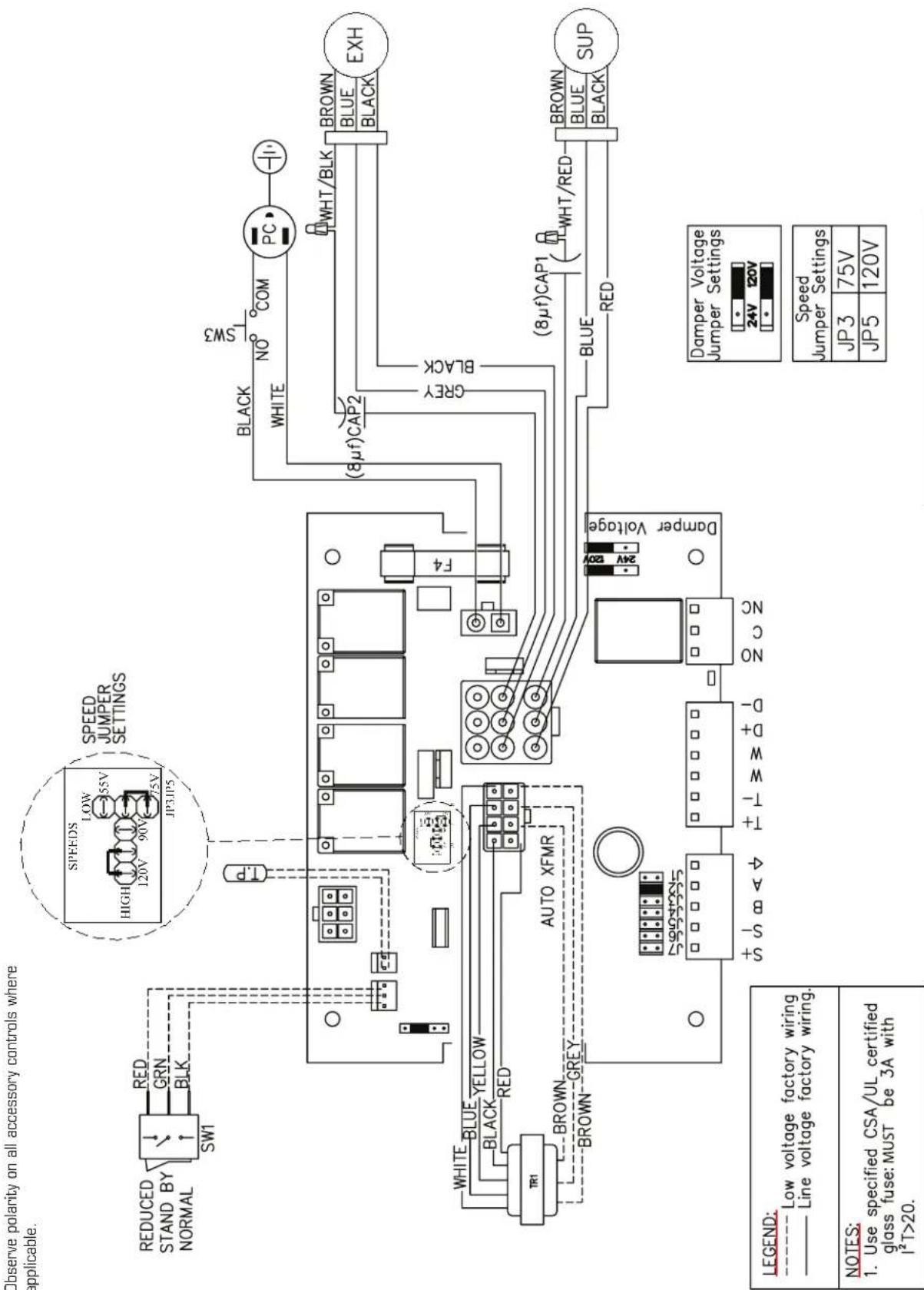 Fantech VHR 150 - WIRING DIAGRAM - 1