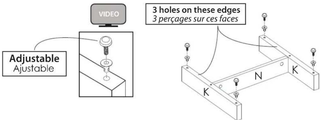 Nexera 102337 - Use a hammer to secure the 4 insert nuts # 2150. Then, screw-in the 4 adjustable levellers # 1111 - 1