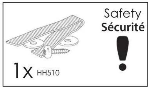 Nexera 102337 - Use the safety device # HH510 to secure your unit to the wall Utilisez l'attache de sécurité # HH510 pour attacher votre meuble au mur - 2