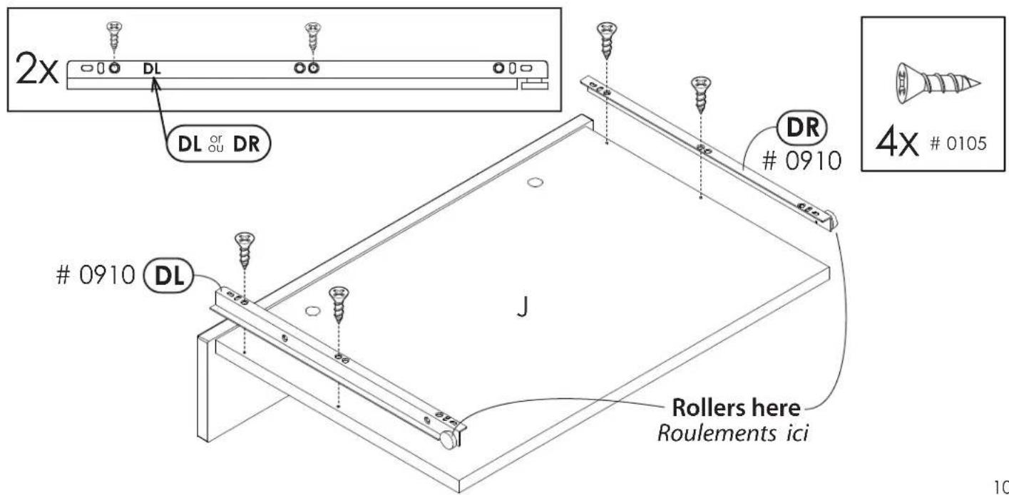 Nexera 102803 - Fasten 2 hinges # 0401 on each door (PA and PB) Installez 2 charnières # 0401 sur chaque porte (PA et PB) - 3