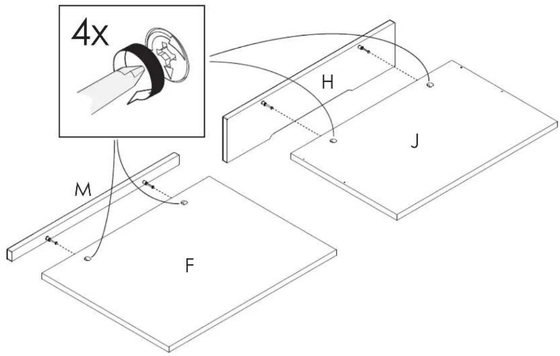Nexera 102803 - Fasten 2 hinges # 0401 on each door (PA and PB) Installez 2 charnières # 0401 sur chaque porte (PA et PB) - 2