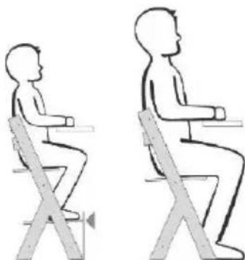 Kinderkraft Enock - Position selection for the baby highchair and the chair for older children: - 2