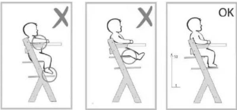 Kinderkraft Enock - Choix de la position de la chaise haute pour les bébés et de la chaise pour les enfants plus âgés : - 1