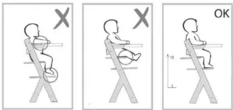 Kinderkraft Enock - Selección de la posición de la silla alta para niños y de la silla para los niños mayores: - 1