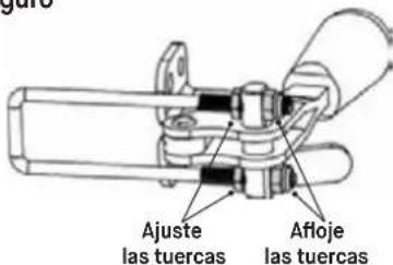 Ajuste las tuercas Afloje las tuercas