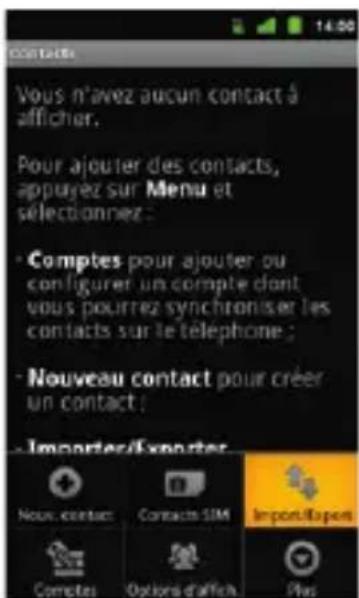 SFR STARADDICT II - COMMENT IMPORTER LES CONTACTS DE LA CARTE SIM ? - 3