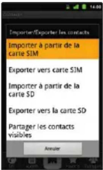SFR STARADDICT II - COMMENT IMPORTER LES CONTACTS DE LA CARTE SIM ? (SUITE) - 1