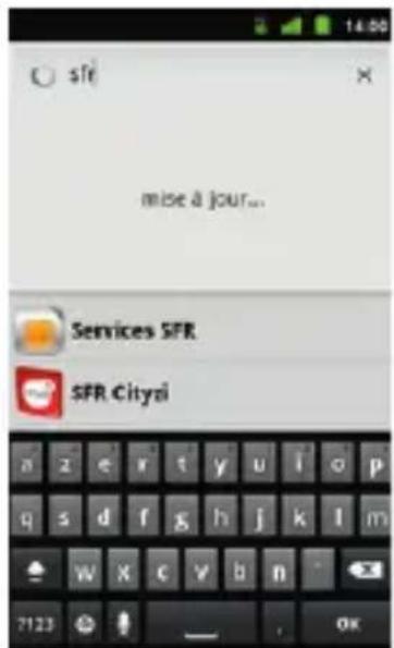 SFR STARADDICT II - Comment faire une recherche Google™? - 2