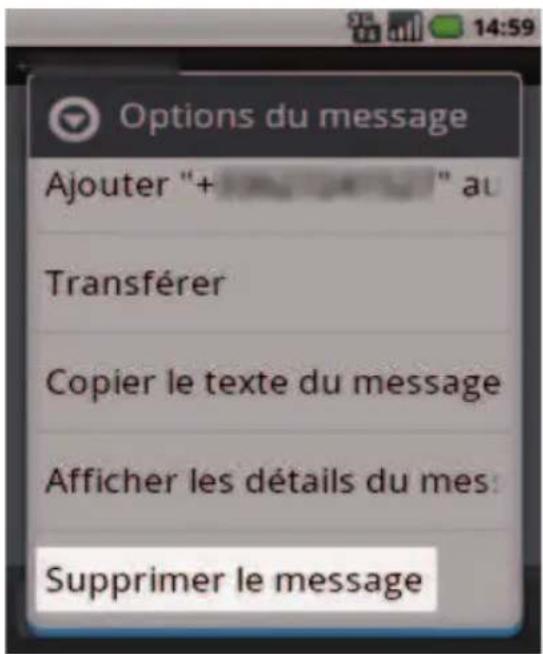 SFR STARSHINE - COMMENT SUPPRIMER UN SMS/MMS ? - 3