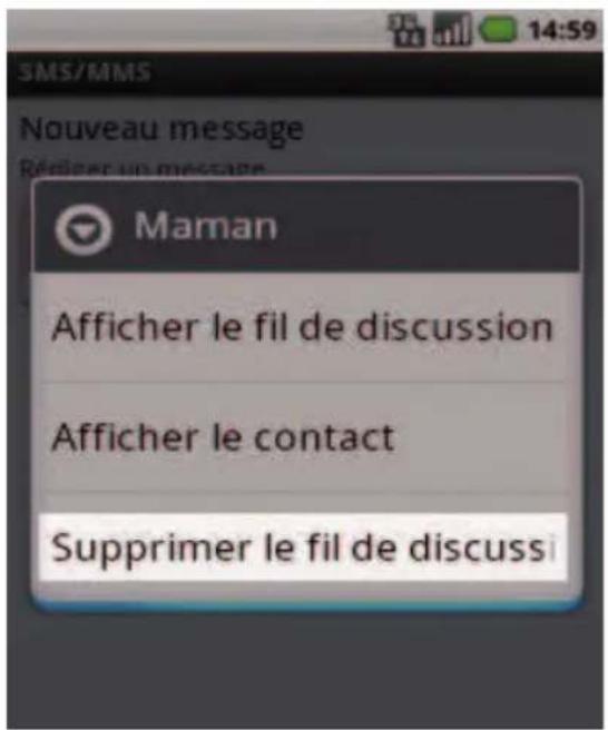 SFR STARSHINE - COMMENT SUPPRIMER UN SMS/MMS ? - 2