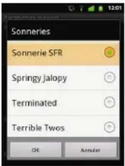 SFR STARTEXT II - Comment personnaliser ma sonnerie ? - 4