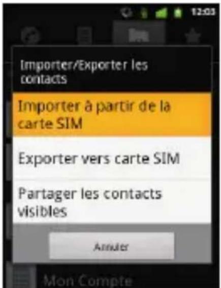 SFR STARTEXT II - COMMENT IMPORTER LES CONTACTS DE LA CARTE SIM ? - 4