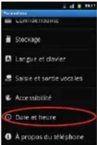 SFR STARTRAIL II - COMMENT CHANGER LA DATE ET L'HEURE ? - 3
