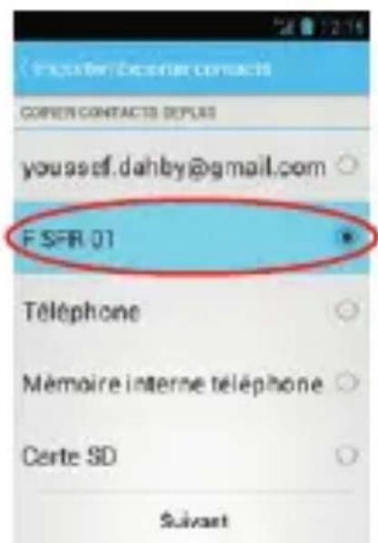 SFR STARTRAIL III - COMMENT IMPORTER LES CONTACTS DE LA CARTE SIM? - 3