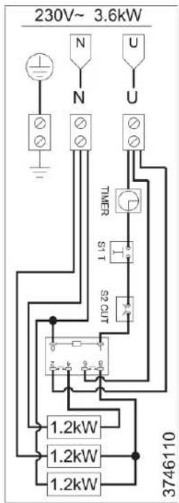 Weka Kompakt 3 6 kW INST - Diagramas de conexiones - 1