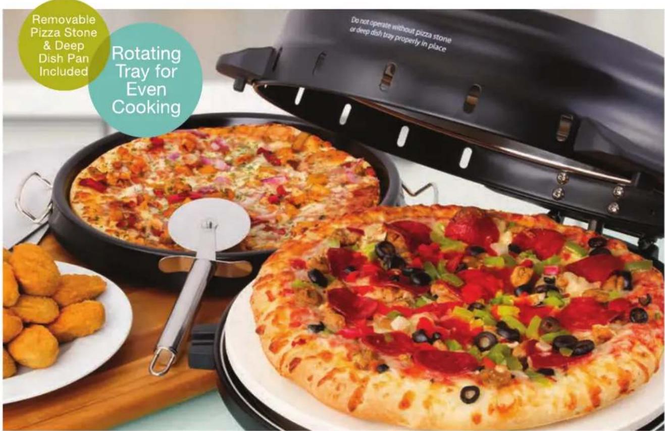 Euro Cuisine PM600 - Four à pizza électrique - 1