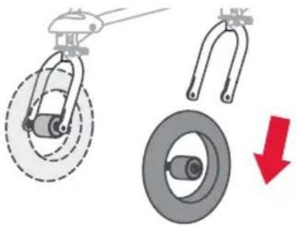 BOB Gear Alterrain - Retire la rueda delantera - 1