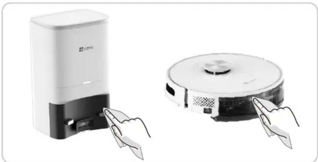 EZVIZ RE5 Plus - Nettoyage de l'électrode de charge - 1
