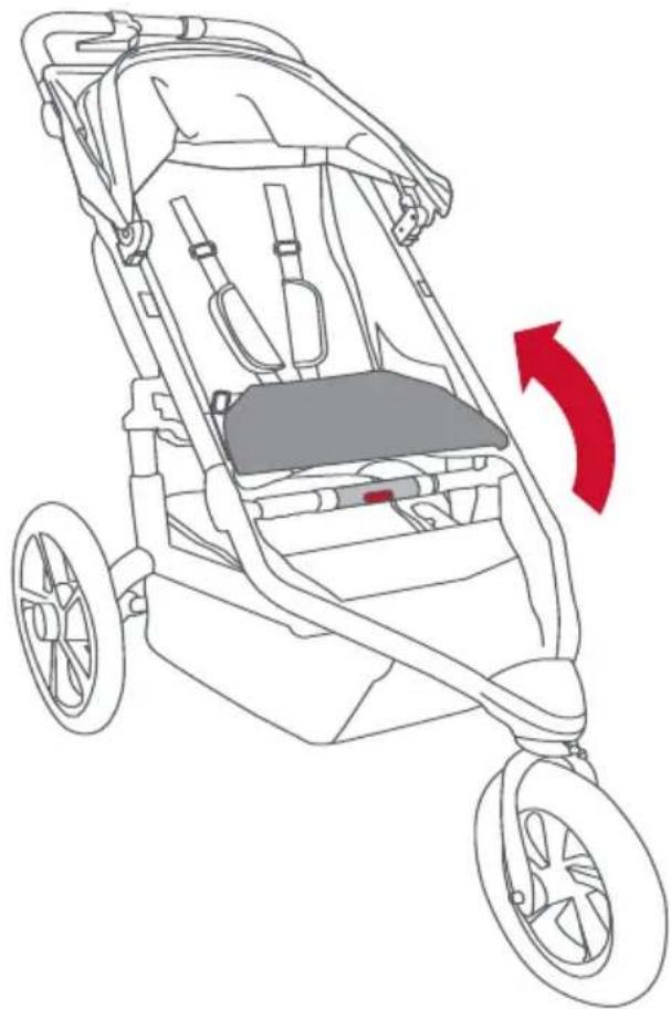 BOB Gear Alterrain Pro - Pull the Leg Rest Flap Up - 1
