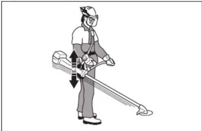 MCCULLOCH CS 330 - To adjust the harness - 3