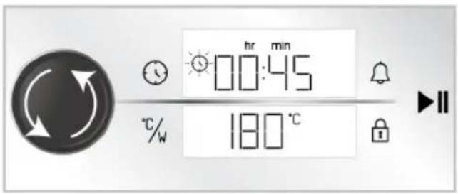 hr min 00:45 °C/W 180 °C