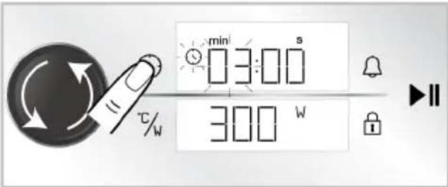 min 3:00 s 300 W