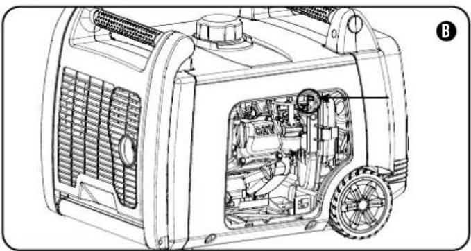 Champion 73001i-E - Ręczne uruchomienie ssania – tylko model 73001i-P. - 2