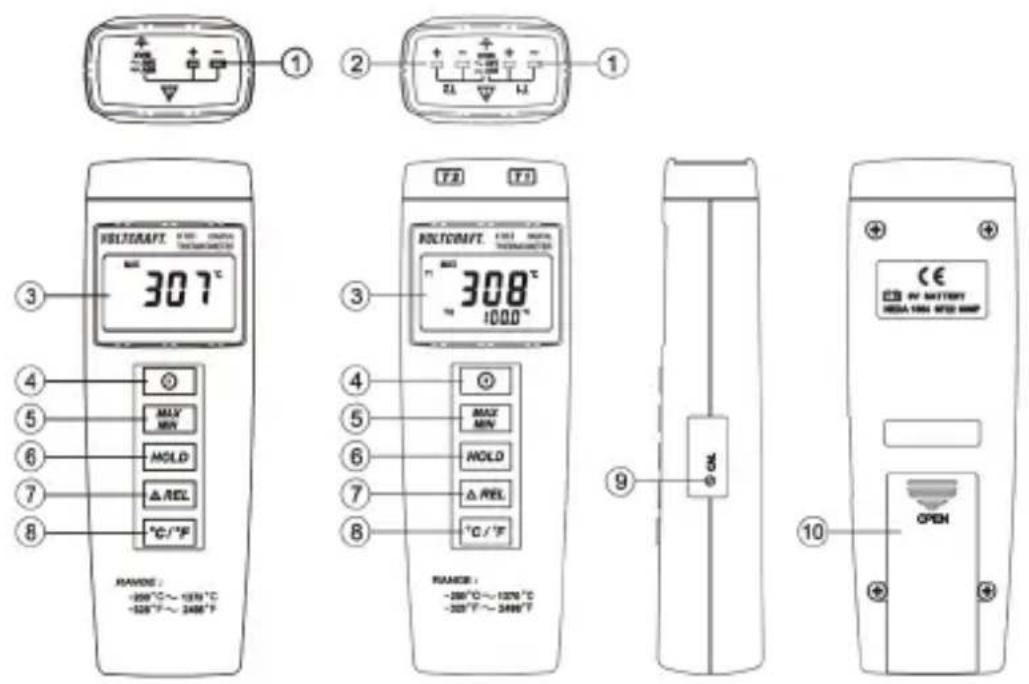 VOLTCRAFT K101 - Éléments de fonctionnement - 1