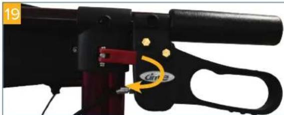 Drive Medical Diamond Deluxe - Rugleuning instellen - 1