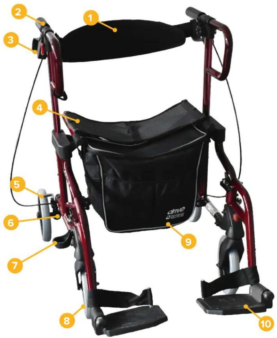 Drive Medical Diamond Deluxe - Onderdelen van het product - 1