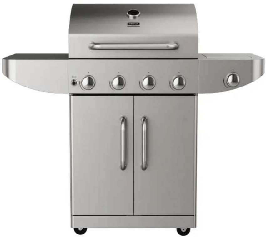 TEKA TBBQ 4100 G SS - GRELHADOR CHURRASCO COM 4 QUEIMADORES - 1