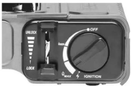 UNLOCK OFF MIN LOCK MAX IGNITION
