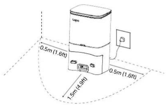TP-LINK Tapo RV10 Plus - Positionierung der Dockingstation - 1