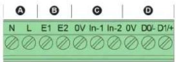 SCHNEIDER EVlink Parking EVF2S22P4E - Auxiliary power supply + Right-hand socket functions / Alimentation auxiliaire + Fonctionnalités de la prise de droite - 1