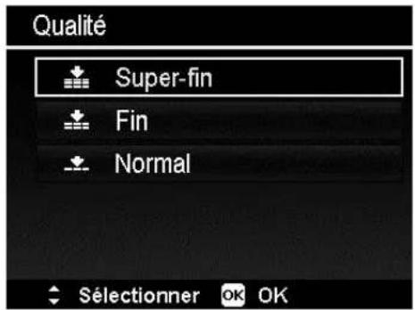 Qualité Super-fin Fin Normal Sélectionner OK OK