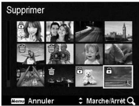 Supprimer Menu Annuler Marche/Arrêt