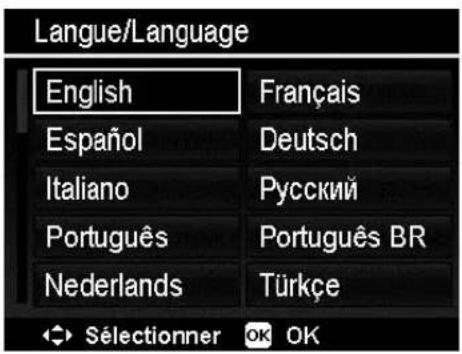 Langue/Language English Français Español Deutsch Italiano Русский Português Português BR Nederlands Türkçe Sélectionner OK OK