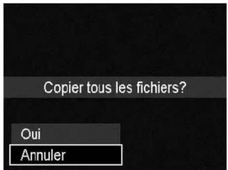 Copier tous les fichiers? Oui Annuler