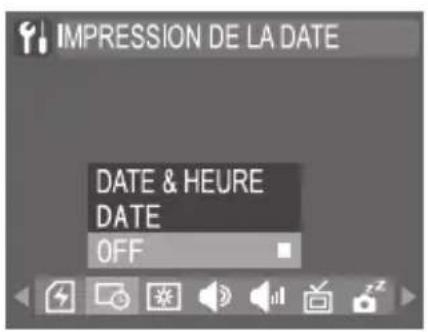 IMPRESSION DE LA DATE DATE & HEURE DATE OFF