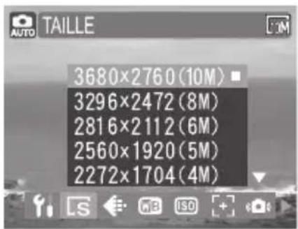ROLLEI RCP-10325X - - Réglage de la Taille (pour les images fixes) - 1