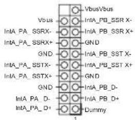 VbusVbus Vbus IntA_PB_SSR X- IntA_PA_SSRX- IntA_PB_SSR X+ GND GND IntA_PA_SSTX- IntA_PB_SST X+ GND GND IntA_PA_D- IntA_PB_D+ IntA_PA_D+ Dummy