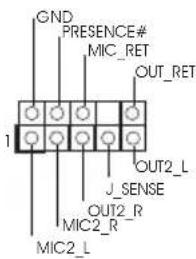 GND PRESENCE# MIC_RET OUT_RET 1 OUT2_L J_SENSE OUT2_R MIC2_R MIC2_L